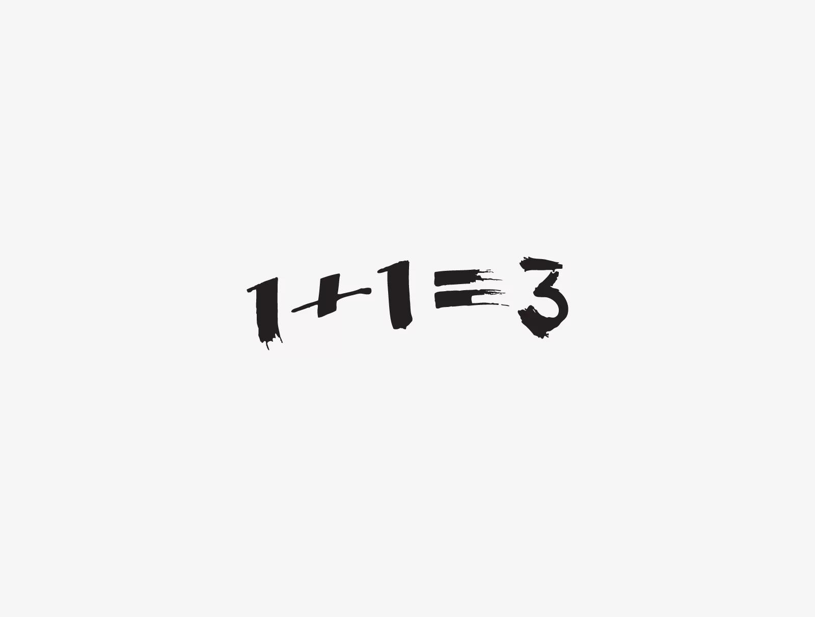 logo 1+1=3