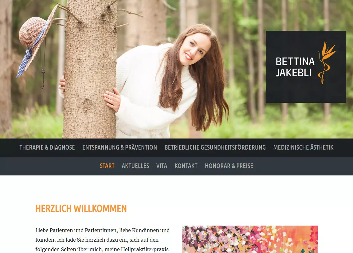 Webseite Bettina Jakebli